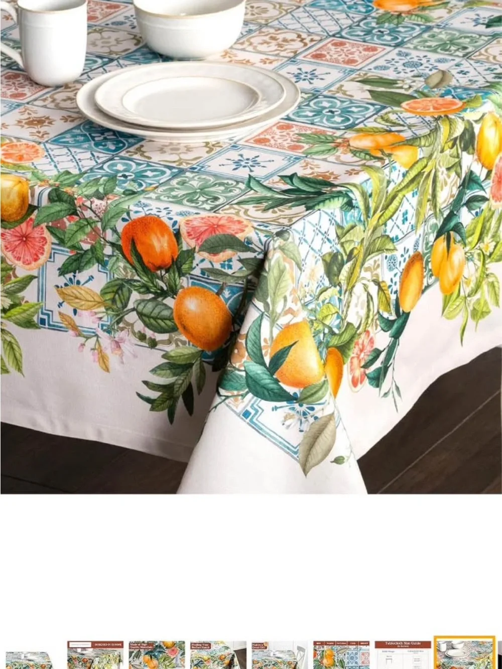 Maison d' Hermine Table Cloth Rectangle Table 100% Cotton 70 x 108 In Tablecloth